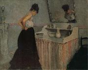 Gustave Caillebotte The fem in front of the toilet table oil painting artist
